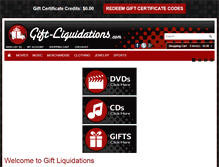 Tablet Screenshot of gift-liquidations.com
